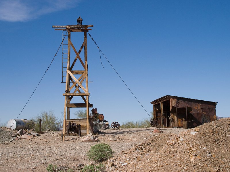 C_Dome-218A.jpg - Remains of a head frame - Castle Dome